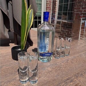 Heavy bottom twisted shot glasses